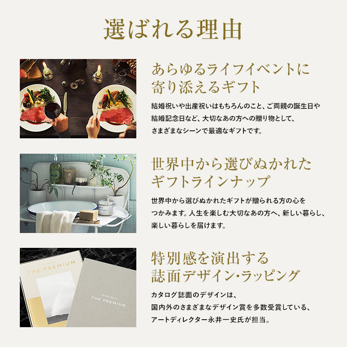 　【父の日専用ラッピング】カタログギフト　リンベル　ザ・プレミアム　ウォーターコース