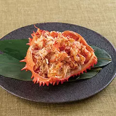 北海道根室産　花咲がにの甲羅盛り　８０ｇ×２