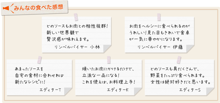 みんなの食べた感想