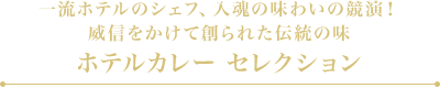 一流ホテルのシェフ、入魂の味わいの競演！威信をかけて創られた伝統の味ホテルカレー セレクション