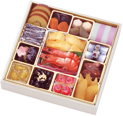 ［味の浜藤］おせち「佳味」一段重お重付イメージ