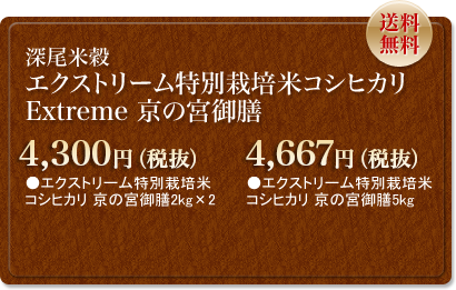 深尾米穀エクストリーム特別栽培米　京の宮御膳　送料無料