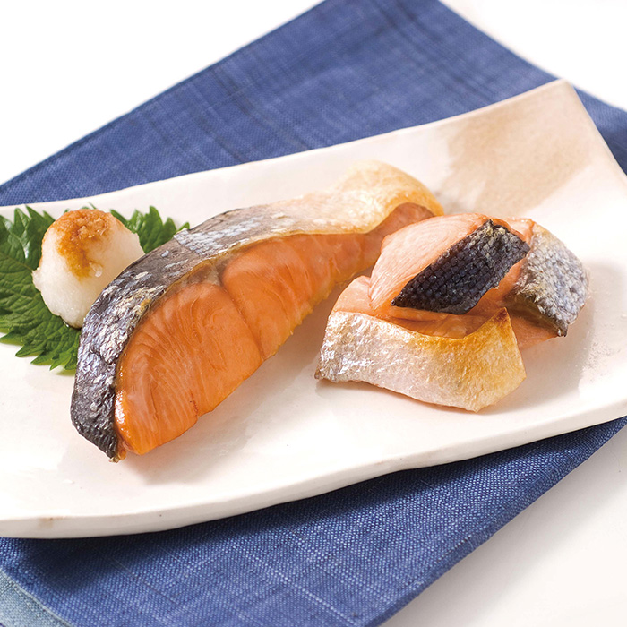  札幌市 丸亀 北海道活〆時しらず鮭 焼用中辛 切身詰合せ
