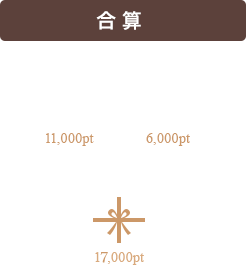 合算: ポイントを合算してご利用できます